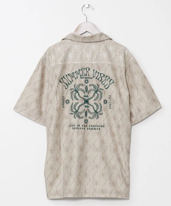 Chemise ethnique en velours côtelé brodée SURF & Palms