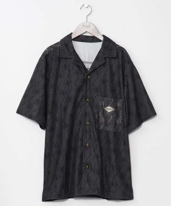 Chemise ethnique en velours côtelé brodée SURF & Palms