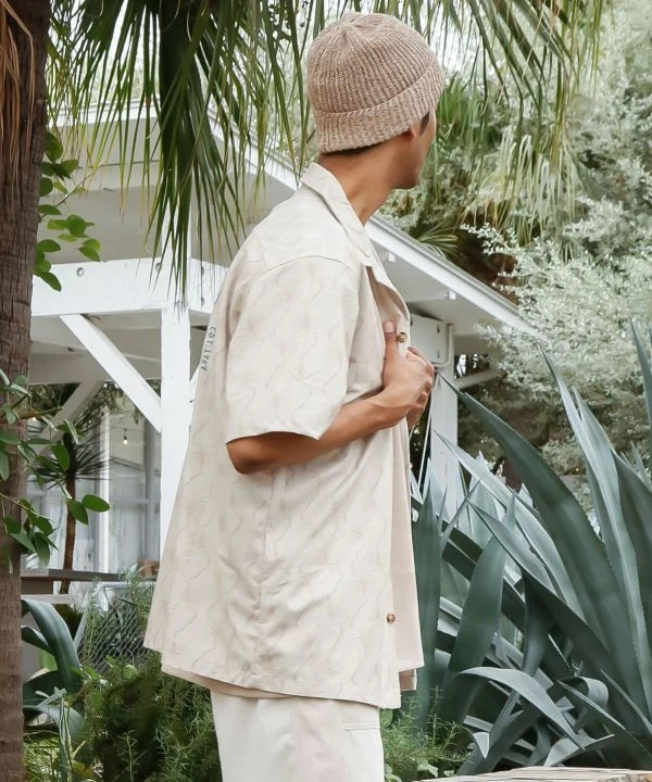 Chemise ethnique en velours côtelé brodée SURF & Palms