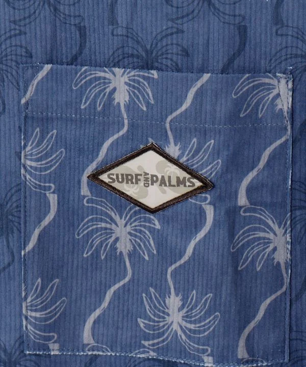 Chemise ethnique en velours côtelé brodée SURF & Palms
