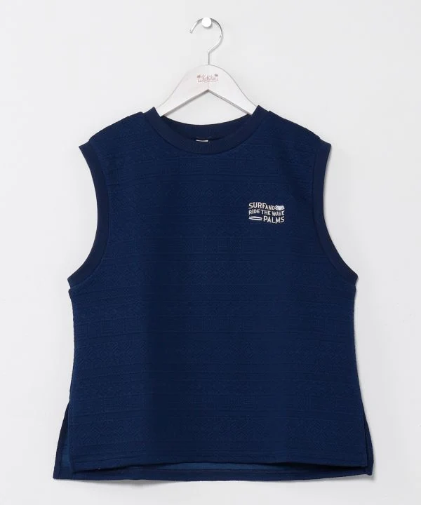 SURF & Palms Haut sans manches en jacquard bouffant