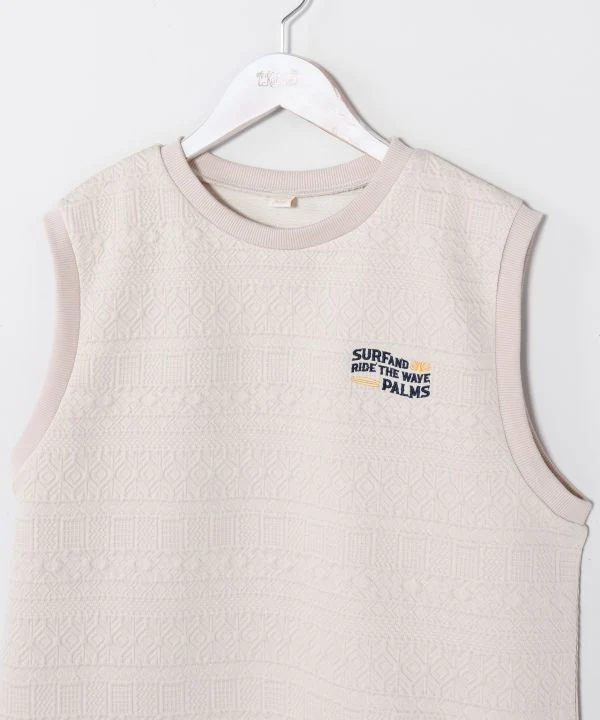 SURF & Palms Haut sans manches en jacquard bouffant