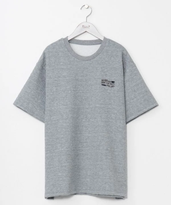 T-shirt SURF＆Palms à texture jacquard extensible