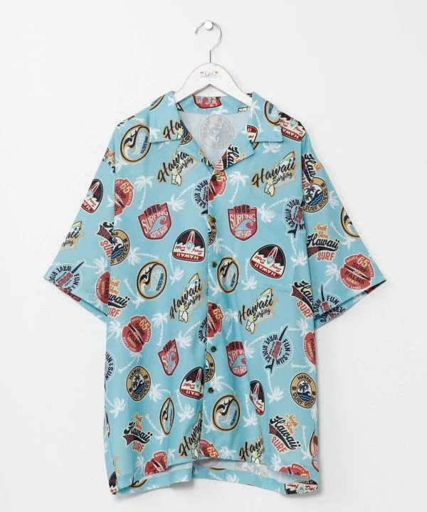 Chemise hawaïenne graphique rétro SURF&Palms