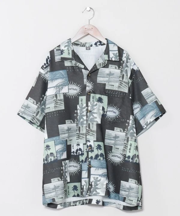 Chemise hawaïenne graphique rétro SURF&Palms