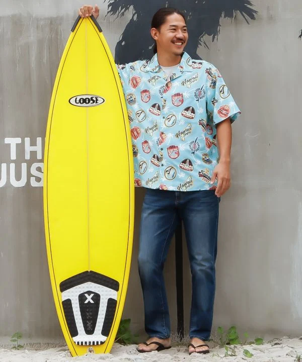 Chemise hawaïenne graphique rétro SURF&Palms