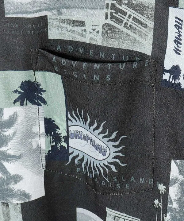 Chemise hawaïenne graphique rétro SURF&Palms