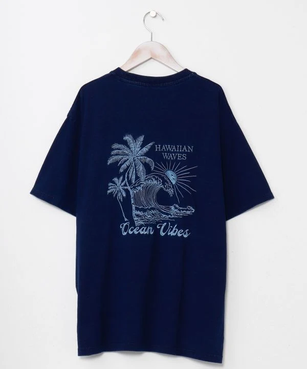 T-shirt Surf & Palms style denim pour hommes