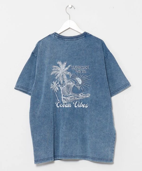 T-shirt Surf & Palms style denim pour hommes