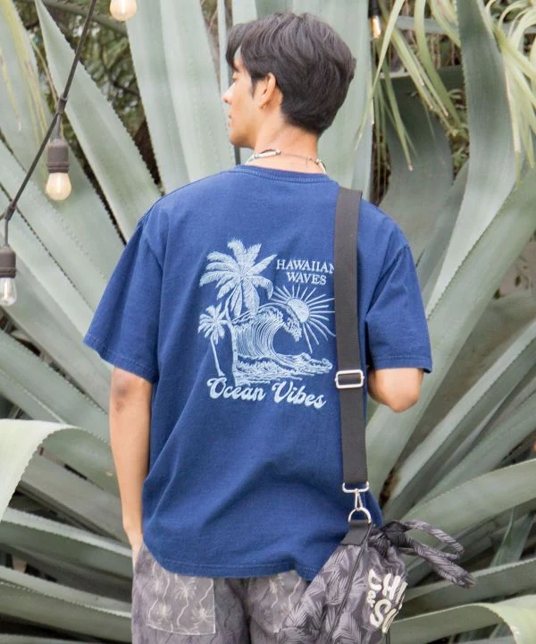 T-shirt Surf & Palms style denim pour hommes