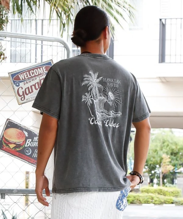 T-shirt Surf & Palms style denim pour hommes
