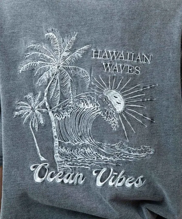 T-shirt Surf & Palms style denim pour hommes