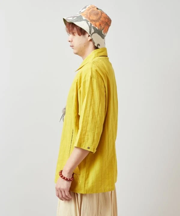 Chemise en coton Dobby brodée