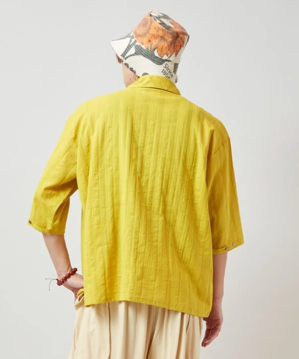 Chemise en coton Dobby brodée