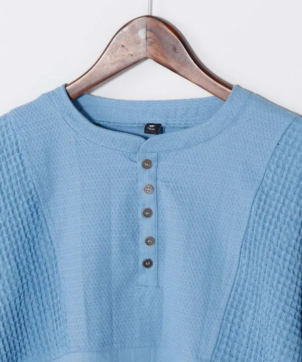 Haut patchwork indigo
