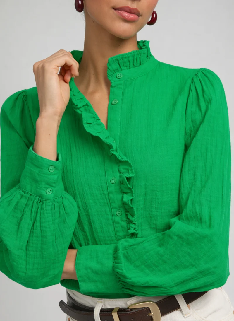 CHEMISE STEFILOU vert