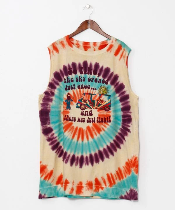 Débardeur homme style tie-dye vintage