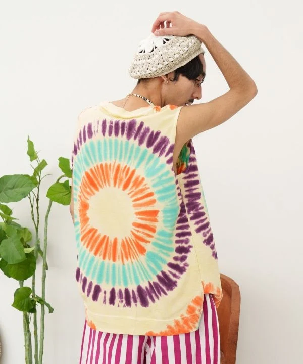 Débardeur homme style tie-dye vintage