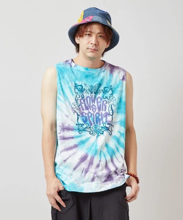 Débardeur homme style tie-dye vintage