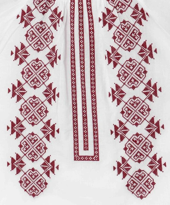 Broderie géométrique Bloue