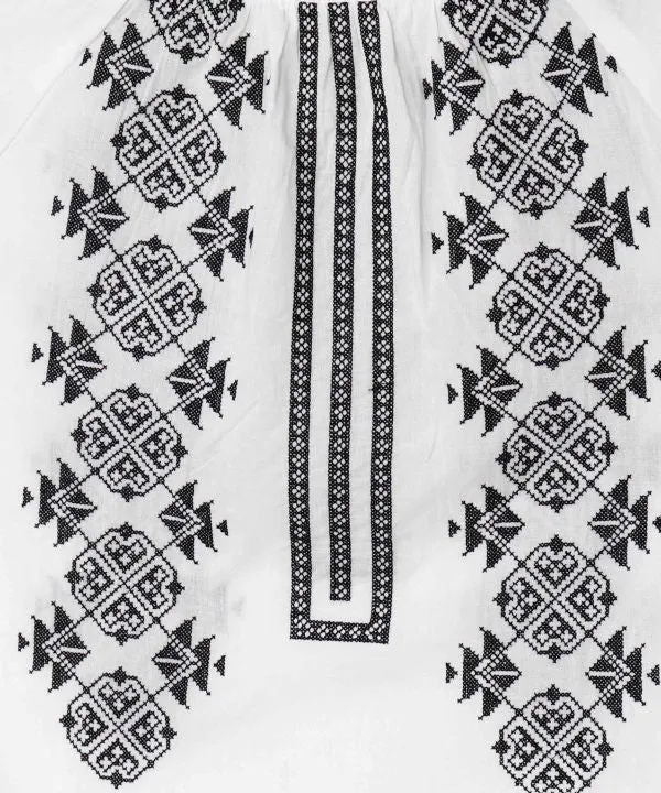 Broderie géométrique Bloue