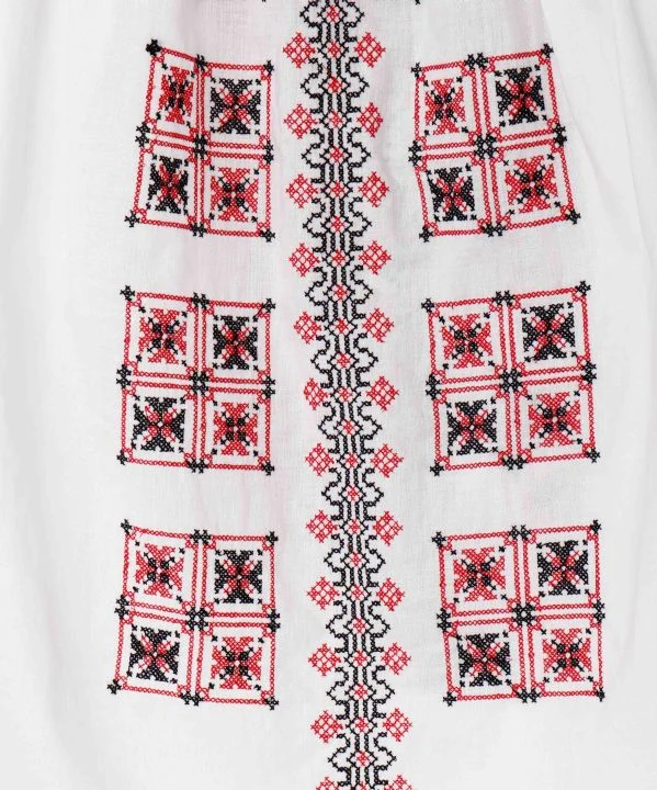 Broderie géométrique Bloue