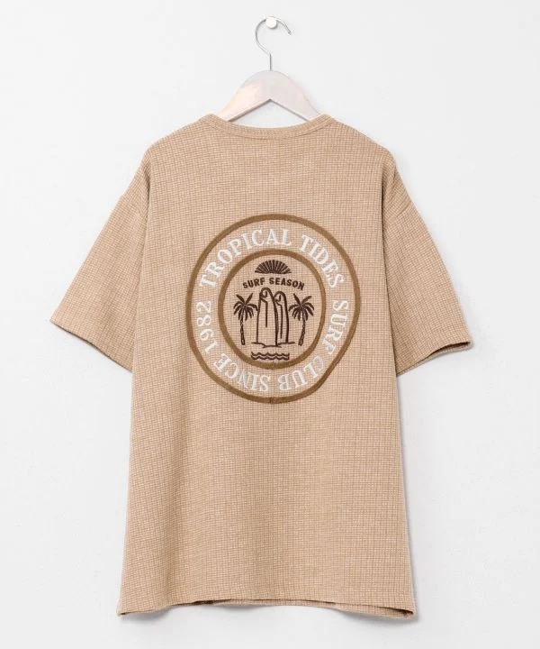 T-shirt gaufré pour homme SURF＆Palms