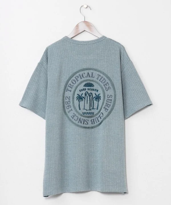 T-shirt gaufré pour homme SURF＆Palms