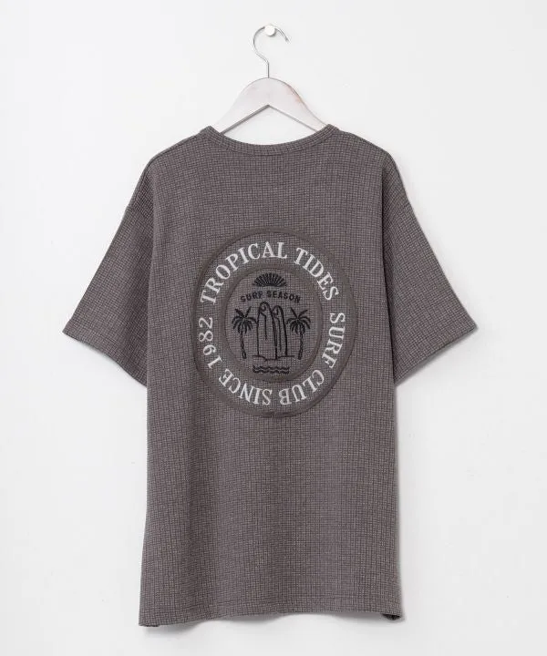 T-shirt gaufré pour homme SURF＆Palms