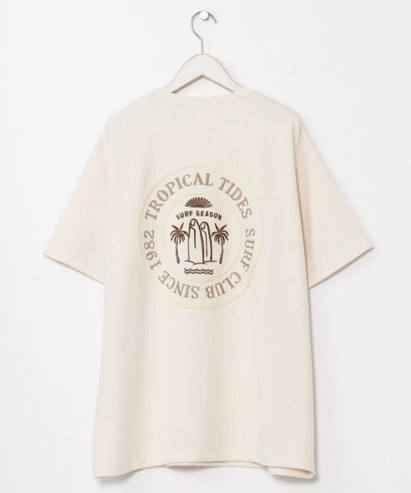 T-shirt gaufré pour homme SURF＆Palms