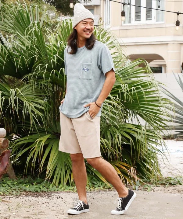 T-shirt gaufré pour homme SURF＆Palms