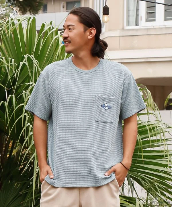 T-shirt gaufré pour homme SURF＆Palms