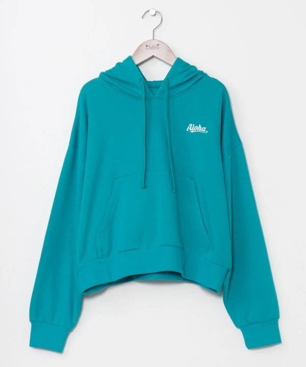 Sweat à capuche court en chenille