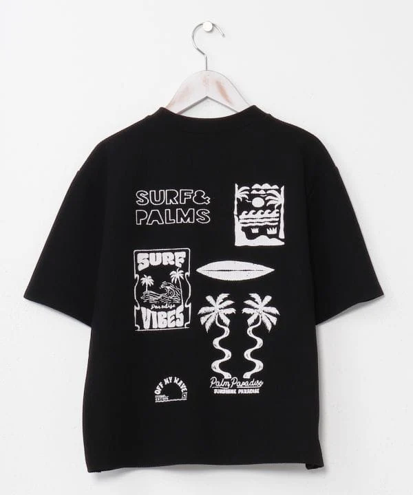 T-shirt texturé au toucher frais avec pochette à bandoulière