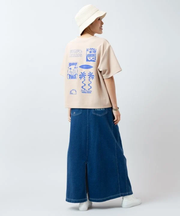 T-shirt texturé au toucher frais avec pochette à bandoulière