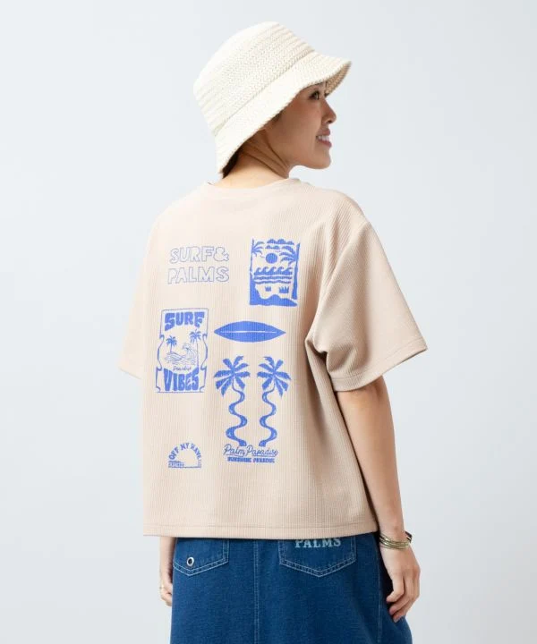 T-shirt texturé au toucher frais avec pochette à bandoulière