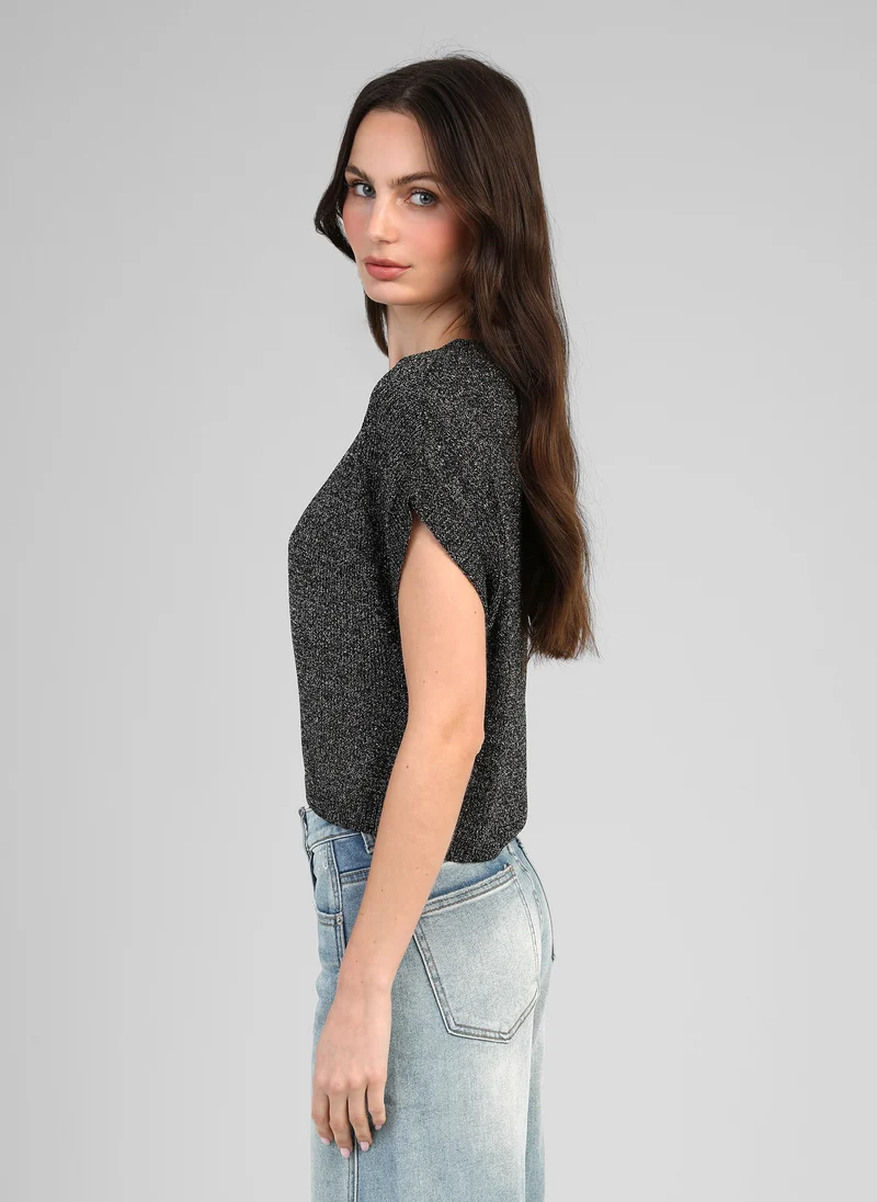 PULL LAMELBA noir chine