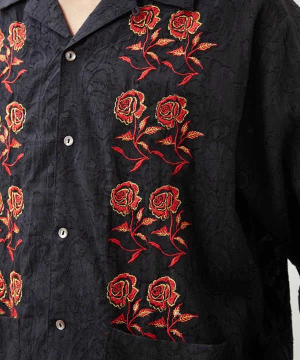 Chemise jacquard à fleurs pour hommes
