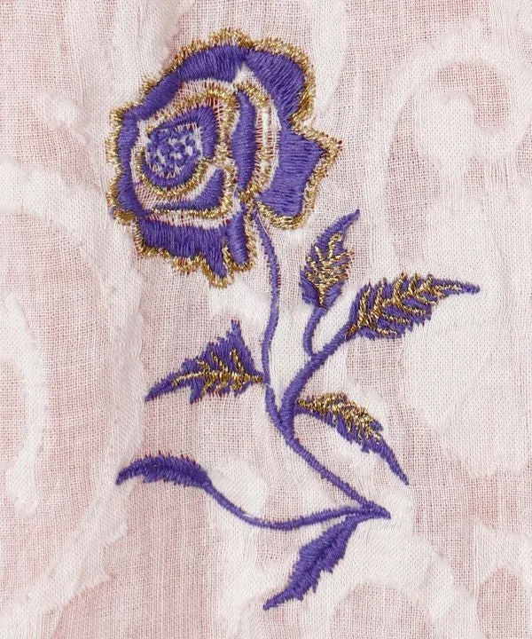 Blouse jacquard à fleurs