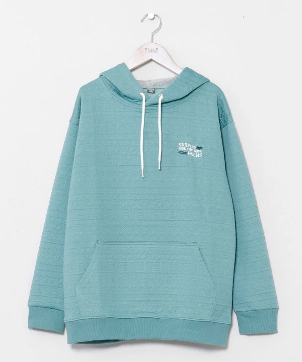 Sweat à capuche jacquard décontracté SURF&Palms pour hommes