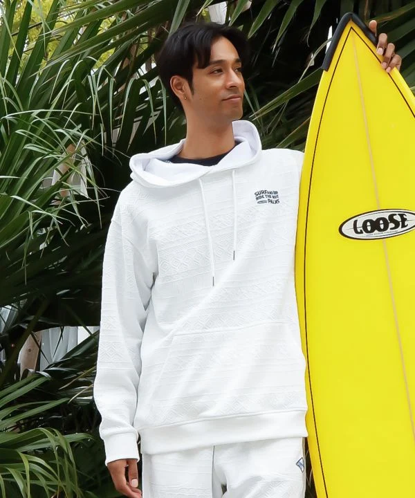 Sweat à capuche jacquard décontracté SURF&Palms pour hommes
