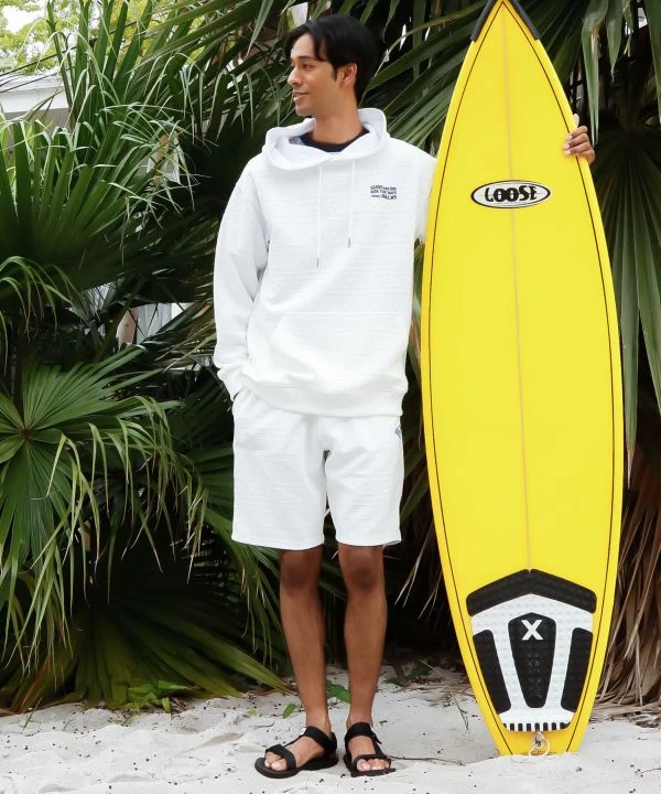 Sweat à capuche jacquard décontracté SURF&Palms pour hommes