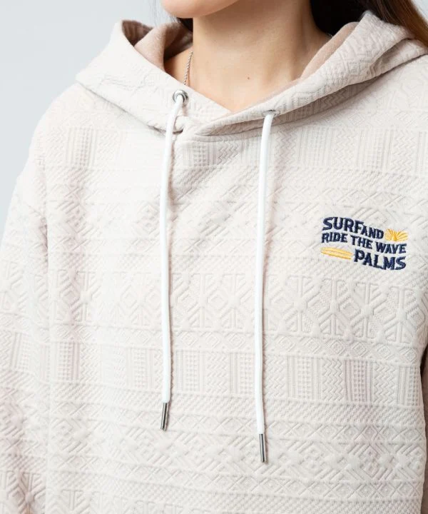 Sweat à capuche jacquard décontracté SURF&Palms pour hommes