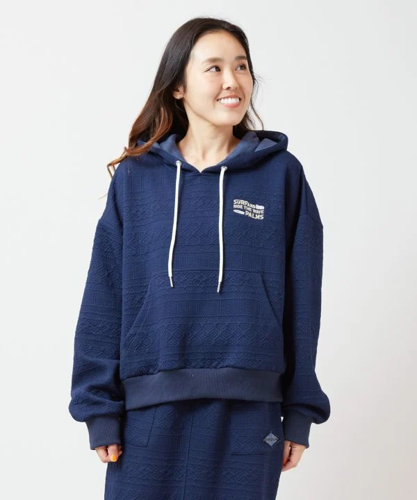 SURF＆Palms Haut à capuche en jacquard doux