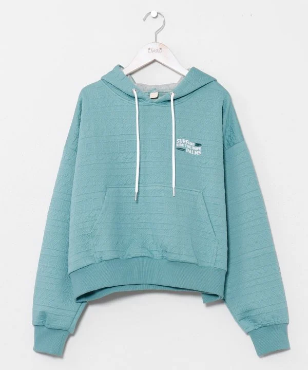 SURF＆Palms Haut à capuche en jacquard doux