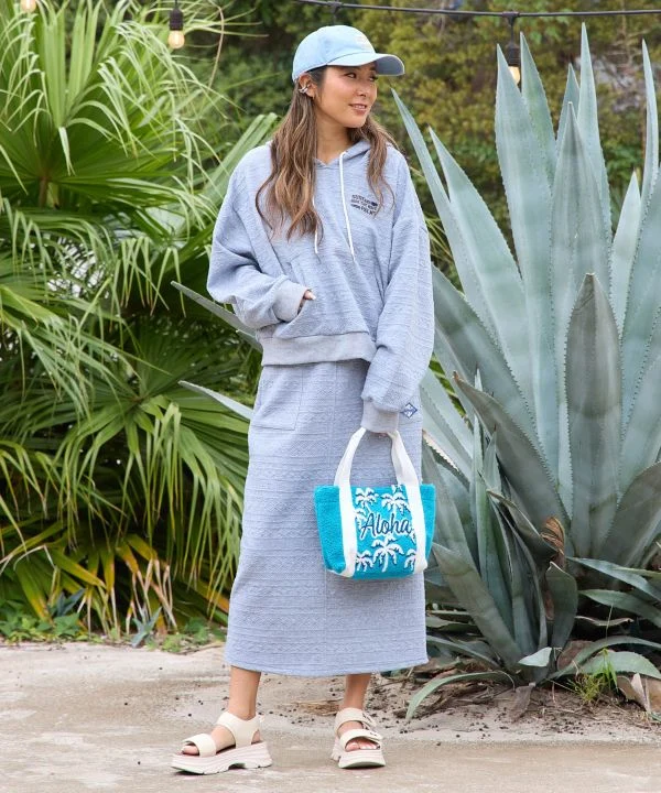 SURF＆Palms Haut à capuche en jacquard doux