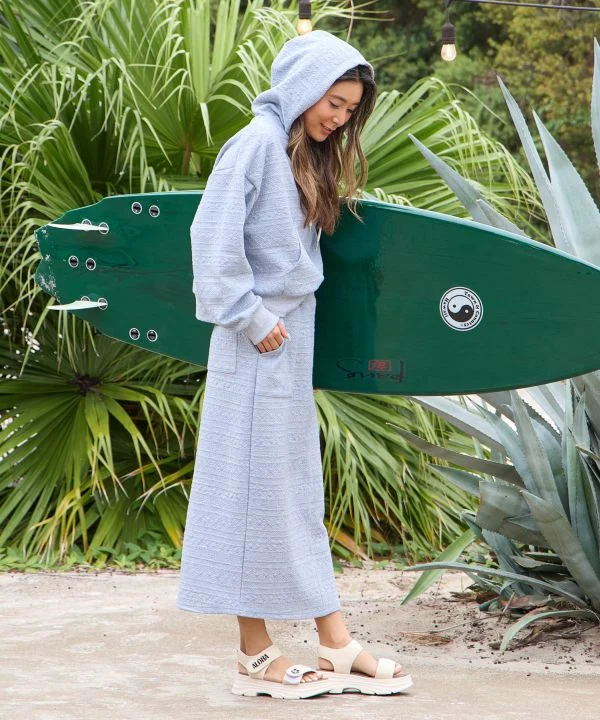 SURF＆Palms Haut à capuche en jacquard doux