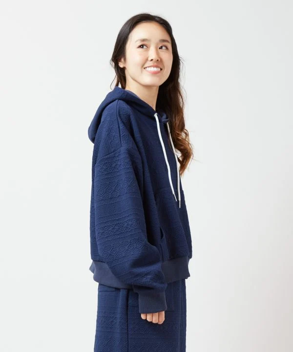 SURF＆Palms Haut à capuche en jacquard doux