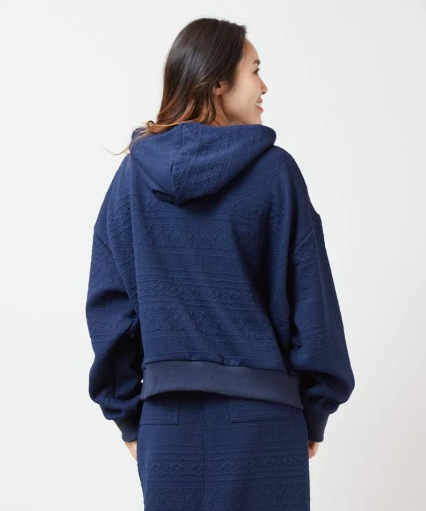 SURF＆Palms Haut à capuche en jacquard doux