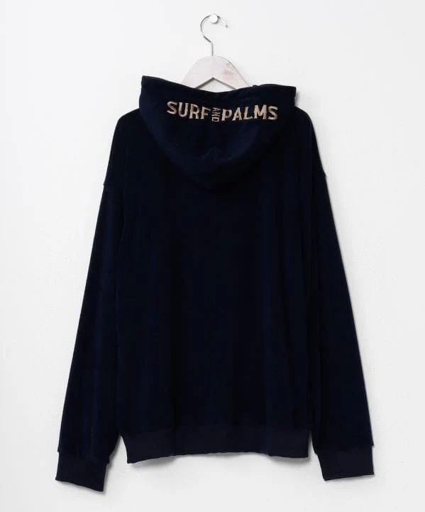 SURF＆Palms Sweat à capuche zippé en polaire douce pour hommes